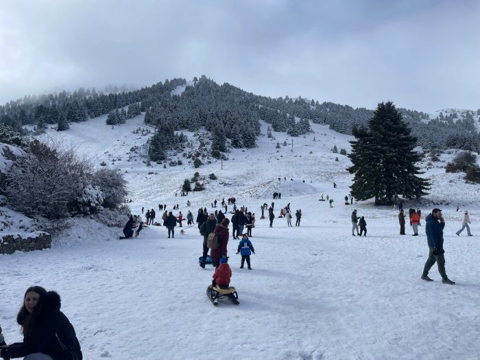 Χιονοδρομικό Κέντρο Μαινάλου | Περίπου 10 cm το φρέσκο χιόνι!