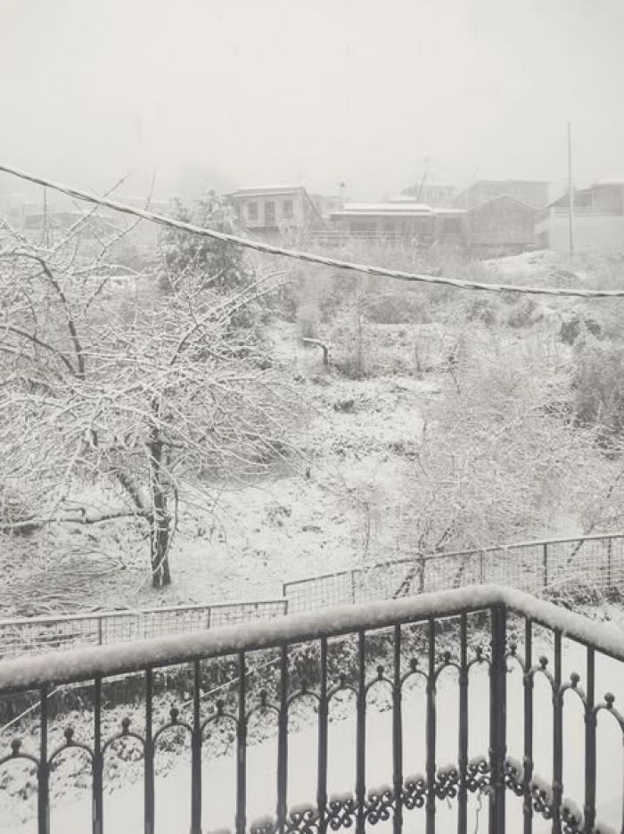 Πανέμορφος ο χιονισμένος Άγιος Πέτρος Κυνουρίας!