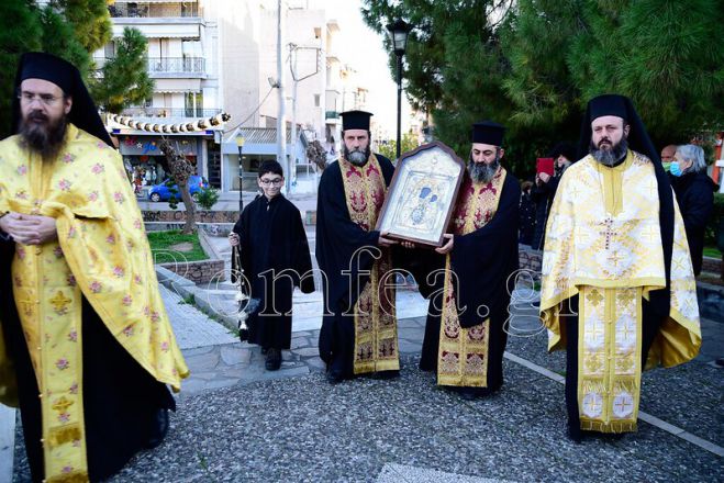 Η Νίκαια υποδέχθηκε την Εικόνα Παναγίας Έλωνας από την Αρκαδία (vd)