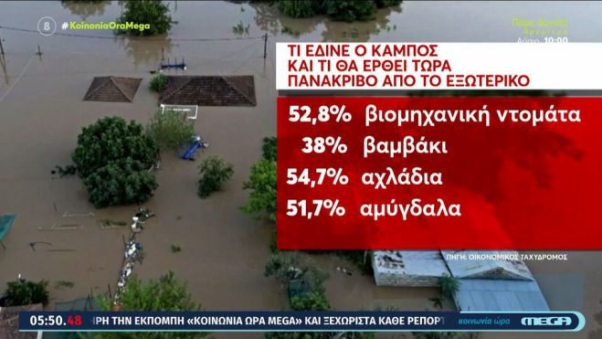 Σούπερ μάρκετ | Τι αναμένεται να ακριβύνει μετά τις καταστροφές από την κακοκαιρία Daniel