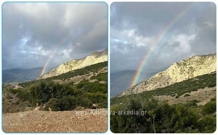 Υπέροχο το ουράνιο τόξο πάνω από τον Αχλαδόκαμπο! (εικόνες)