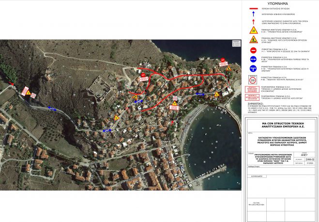 Έργα στο Παράλιο Άστρους | Έκτακτες κυκλοφοριακές ρυθμίσεις σε δρόμους