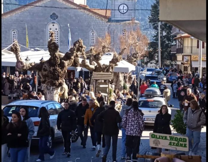 &quot;Βουλιάζει&quot; από κόσμο στις γιορτές η Βυτίνα!