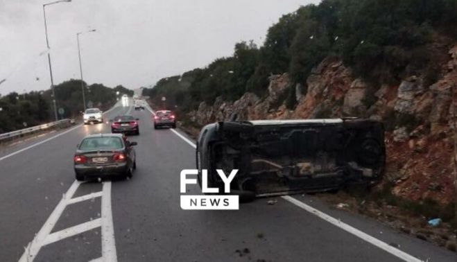 Τούμπαρε αυτοκίνητο στην Ε.Ο. Τρίπολης – Σπάρτης